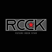 t-shirt rockstar e design di abbigliamento vettore