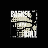 tipografia di illustrazione di basket. perfetto per il design della maglietta
