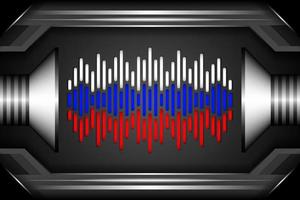bandiera onda Russia nazione, battere onda bandiera, astratto geometrico sfondo. vettore