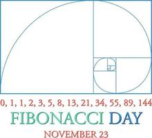 fibonacci giorno manifesto design vettore