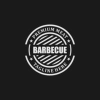 rustico barbecue distintivo emblema logo vettore