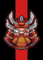 samurai mecha daruma Bambola, robot daruma Bambola vettore giapponese illustrazione stile isolato. modificabile strato e colore.