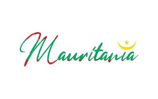 mauritania testo colore schizzo vettore