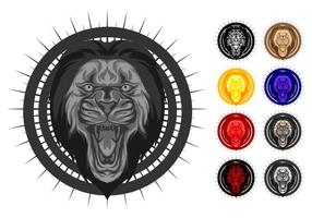 Hydro74 Style Lion Vector Illustration gratuito