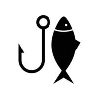 icona piatta di pesca vettore