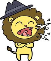personaggio del leone dei cartoni animati vettore