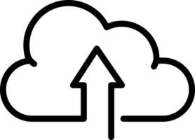 icona della linea per il caricamento nel cloud vettore