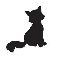 Natale gatto silhouette vettore isolato su bianca sfondo colorazione pagina per bambini zentangle gatto camicia disegno, logo, tatuaggio, decorazione e bambini colorazione libro