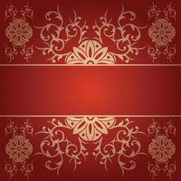 rosso barocco sfondo vettore con fiori
