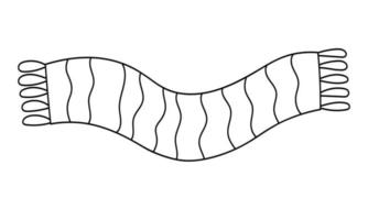 scarabocchio etichetta inverno caldo a strisce sciarpa vettore