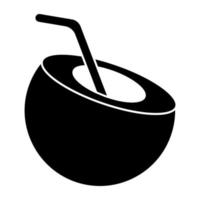 moderno design icona di Noce di cocco acqua vettore
