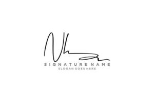 iniziale nh lettera firma logo modello elegante design logo cartello simbolo modello vettore icona