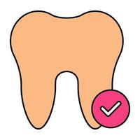 moderno design icona di salutare dente vettore