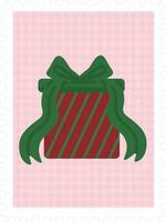 Natale francobollo. ghirlande, bandiere, etichette, bolle, nastri e adesivi. collezione di allegro Natale decorativo icone vettore