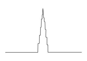 uno continuo singolo linea di stabilendo esterni Torre vettore