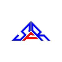 sfr lettera logo creativo design con vettore grafico, sfr semplice e moderno logo nel triangolo forma.