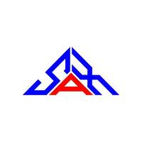 sassofono lettera logo creativo design con vettore grafico, sassofono semplice e moderno logo nel triangolo forma.
