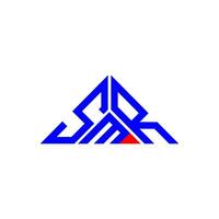 smr lettera logo creativo design con vettore grafico, smr semplice e moderno logo nel triangolo forma.