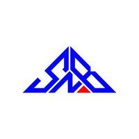 snb lettera logo creativo design con vettore grafico, snb semplice e moderno logo nel triangolo forma.