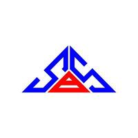 sbs lettera logo creativo design con vettore grafico, sbs semplice e moderno logo nel triangolo forma.
