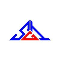 sgi lettera logo creativo design con vettore grafico, sgi semplice e moderno logo nel triangolo forma.