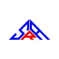 sra lettera logo creativo design con vettore grafico, sra semplice e moderno logo nel triangolo forma.
