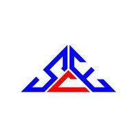 sce lettera logo creativo design con vettore grafico, sce semplice e moderno logo nel triangolo forma.