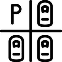 illustrazione vettoriale dell'area di parcheggio su uno sfondo. simboli di qualità premium. icone vettoriali per il concetto e la progettazione grafica.
