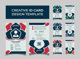 creativo moderno id carta design modello vettore