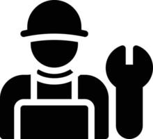 illustrazione vettoriale del lavoratore su uno sfondo. simboli di qualità premium. icone vettoriali per il concetto e la progettazione grafica.