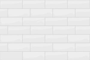 ceramica piastrella parete o pavimento decorazione, bianca mosaico mattone senza soluzione di continuità modello per sfondo. vettore illustrazione