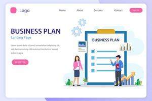 concetto di business plan, strategia del piano per il vettore di illustrazione di successo