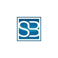 lettera sb logo design concetto vettore