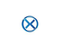 semplice X lettera monogramma con moderno cerchio logo disegni vettore. vettore