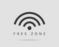 gratuito wi fi icona. connessione zona Wi-Fi vettore simbolo. Radio onde segnale.