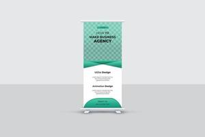 business roll up banner design vettore