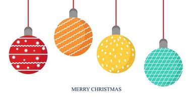 vettore illustrazione Natale il giro giocattoli rosso, giallo, verde, arancia