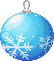 blu Natale palla con i fiocchi di neve vettore