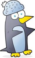 scarabocchio personaggio cartone animato pinguino vettore