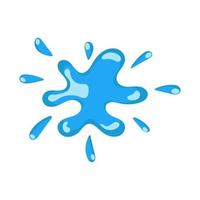 cartone animato blu gocciolante acqua far cadere e liquido icona. forma acqua è schizzi, fluente e acqua gocciolina. pulito e fresco acqua e bagnato bolla. fluente rugiada vettore illustrazione