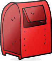 scarabocchio personaggio cartone animato cassetta postale vettore