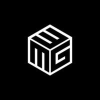 mgw lettera logo design con nero sfondo nel illustratore. vettore logo, calligrafia disegni per logo, manifesto, invito, eccetera.