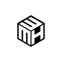 mhw lettera logo design con bianca sfondo nel illustratore. vettore logo, calligrafia disegni per logo, manifesto, invito, eccetera.