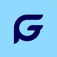 pg monogramma logo design vettore