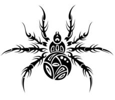 tatuaggio ragno. tatuaggio tribale vettore design