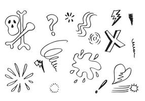giuramento di doodle disegnato a mano isolato su sfondo bianco.illustrazione vettoriale. vettore