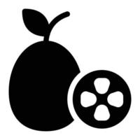 illustrazione vettoriale di frutta su uno sfondo. simboli di qualità premium. icone vettoriali per il concetto e la progettazione grafica.