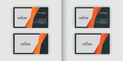 aziendale creativo orizzontale arancia attività commerciale carta design vettore