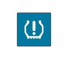 pneumatico pressione avvertimento icona di il veicolo. linea di attuale condizione di pneumatici. illustrazione di moderno auto pulsanti. modificabile linea icona. vettore