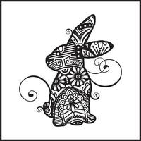 vettore illustrazione decorativo coniglio su bianca sfondo